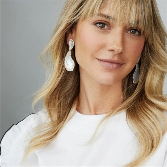 Kendra Scott teddi 14k rose gold plated earrings - Picture 2 of 6